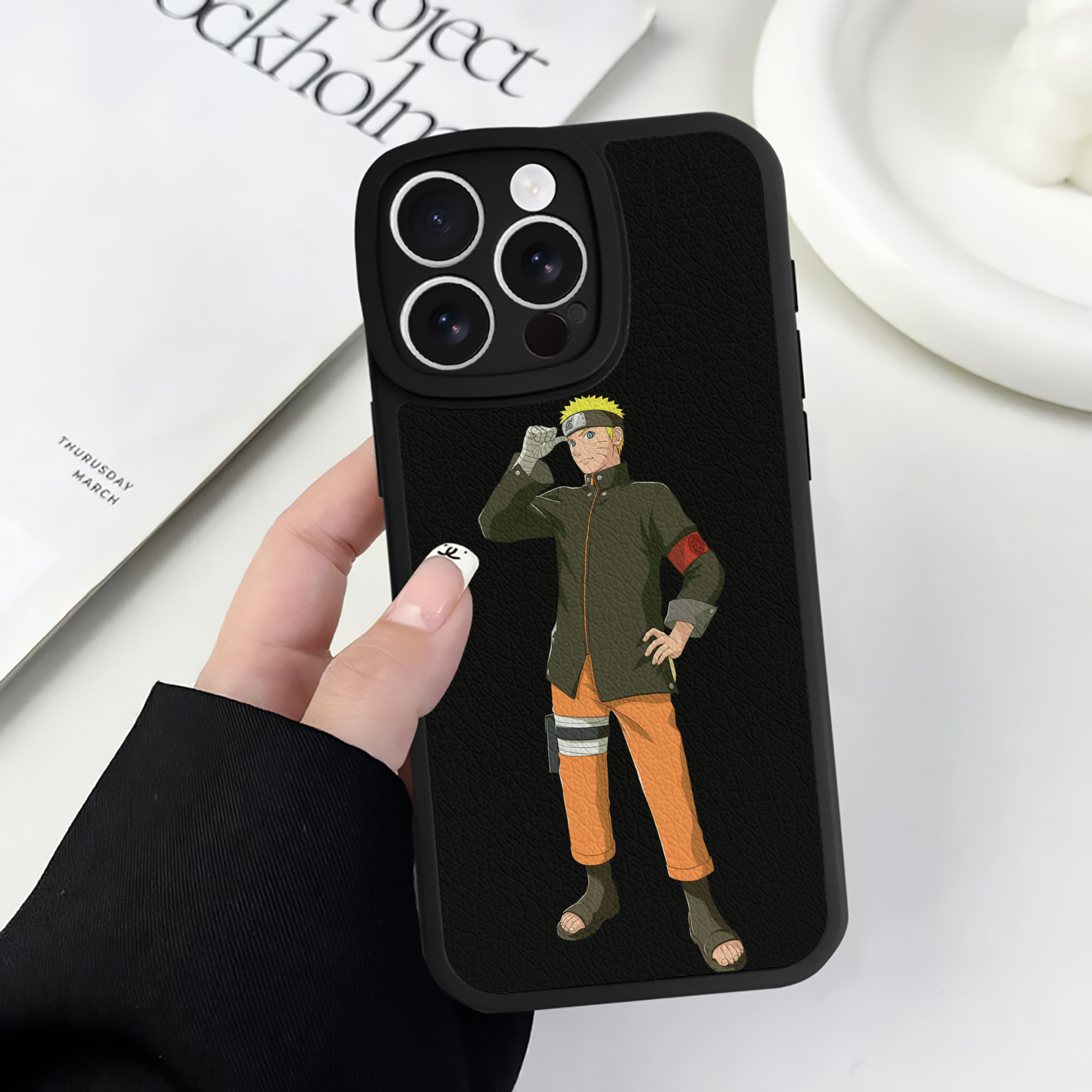（画像用） NARUTO -ナルト- うずまき ナルト Uzumaki Naruto 【iPhone 16シリーズ対応】シリコンスマホケース（レザー調） 材質：シリコン